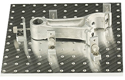 EM-Tec Versa-Plate H121 SEM sample holder 150x150mm with 121 M4 threaded holes and 5 brackets
